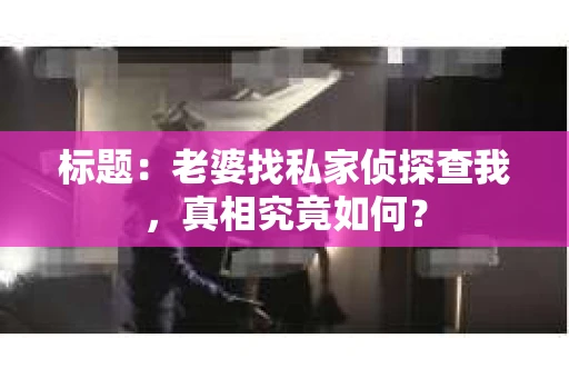 标题：老婆找私家侦探查我，真相究竟如何？