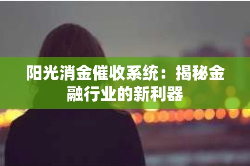 阳光消金催收系统：揭秘金融行业的新利器