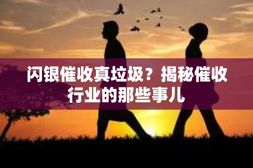 闪银催收真垃圾？揭秘催收行业的那些事儿