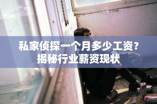 私家侦探一个月多少工资？揭秘行业薪资现状