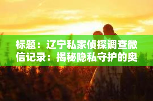 标题：辽宁私家侦探调查微信记录：揭秘隐私守护的奥秘