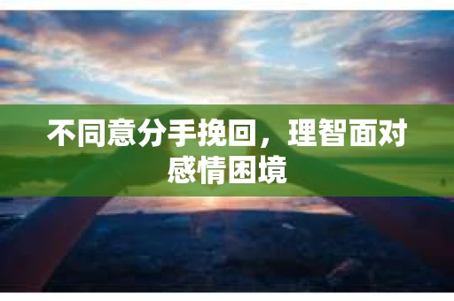 不同意分手挽回，理智面对感情困境