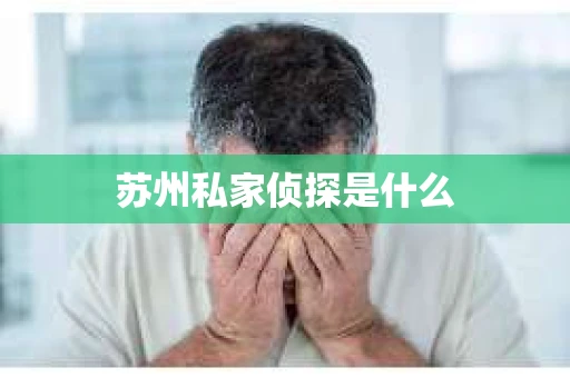苏州私家侦探是什么